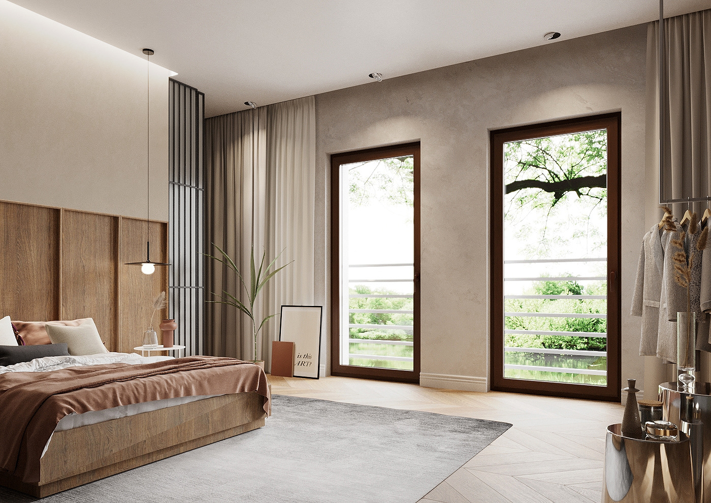 Moderne energiesparende PVC-Fenster in einem hellen Innenraum